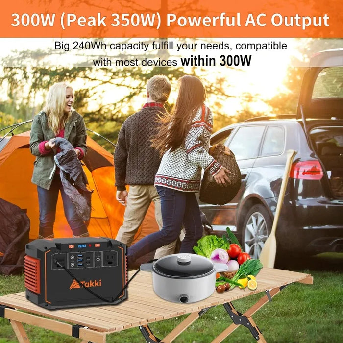 Enagua Mart 300W Portable Power Station - Camping with 110V AC Outlet and USB Ports