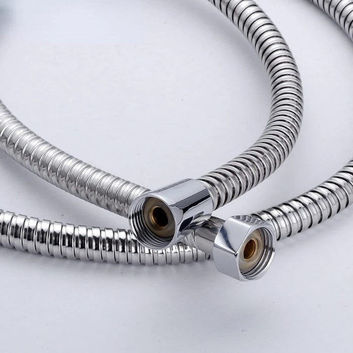 Enagua Mart Stainless Steel Shower Hose - Long Bathroom Extension Plumbing Pipe for Showerhead