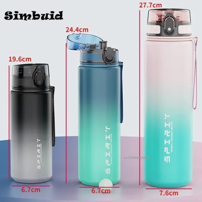 Enagua Mart 500ml/600ml/750ml/1000ml Sports Water Bottle - Leak-Proof Colorful Plastic Cup for Outdoor Travel and Gym