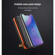Enagua Mart Solar Charger Power Bank 10000mAh - Portable Solar Phone Charger, 4 Solar Panels, External Battery Pack for Phones, Outdoor Camping - Enagua Mart