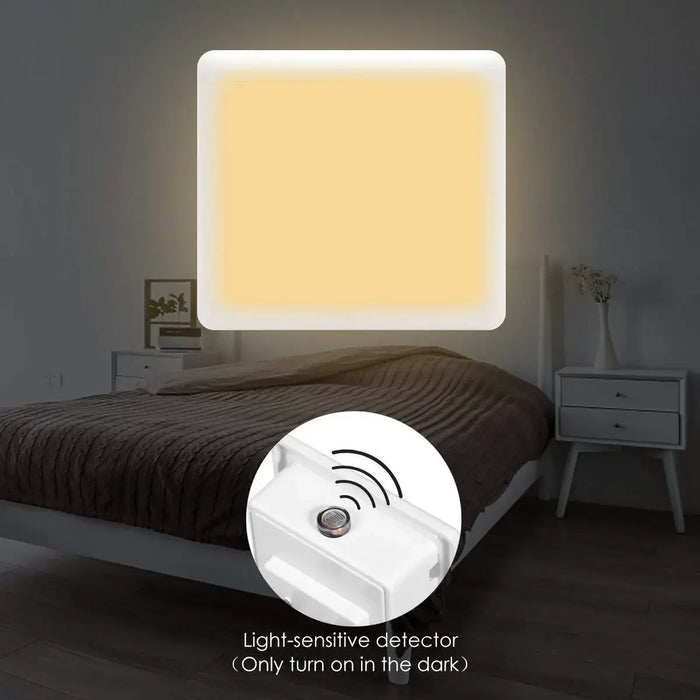 Enagua Mart Automatic LED Night Light - Energy Saving Plug-In Light with Daylight Sensor for Home and Office