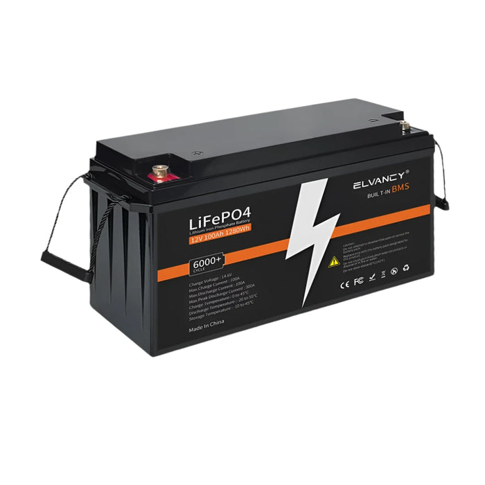 Enagua Mart LiFePO4 Battery 12V 200Ah - Built-in BMS Rechargeable Lithium Iron Phosphate Battery Pack for RV, Golf Cart, Solar Power System, Boat