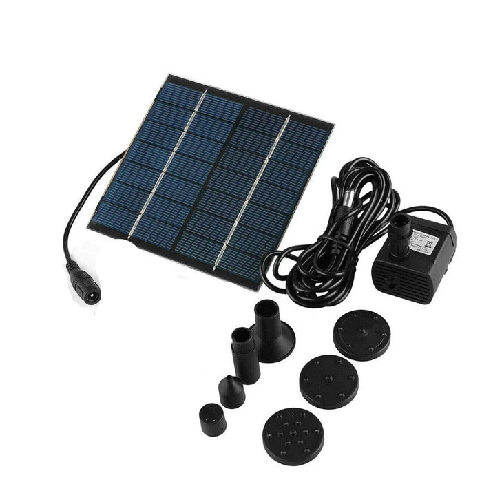 Enagua Mart 1W Solar Source Fountain - 5 Spray Adapters for Outdoor Pond Decor