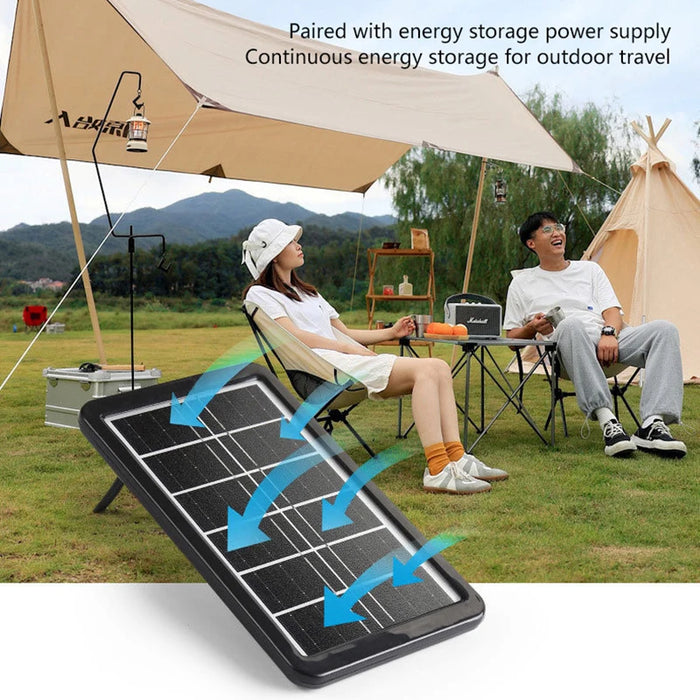 Enagua Mart 3W Portable Solar Panel - USB Charge for Phone Charging, Outdoor Hiking, Camping, Home Mobile Power Supply Bank, 6V Solar Plate