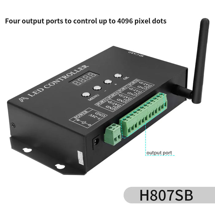 Enagua Mart H807SA 8CH Art-Net DMX512 LED Controller - Supports WS2811/WS2812B/WS2813/WS2815 LED Strips