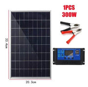 Enagua Mart 12V Solar Panel Kit Complete 600W Capacity - Polycrystalline USB Power Portable Outdoor Rechargeable Solar Cell Generator for Home - Enagua Mart