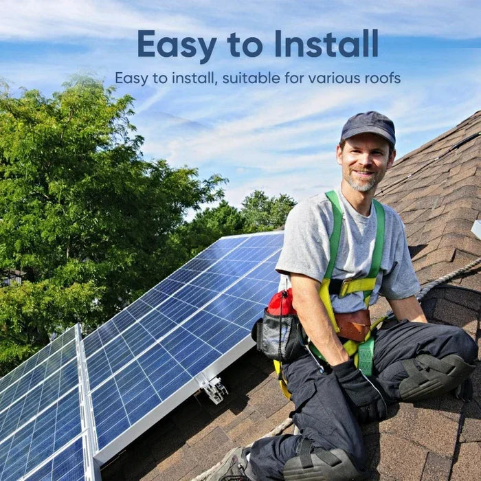 Enagua Mart Solar Panel Kit - 500W/1000W Complete Polycrystalline Power System for Home and Outdoor Use