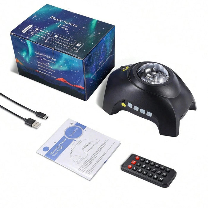 Enagua Mart Aurora Star Projector - Remote Control USB Rotating Night Light with Music & Party Mode