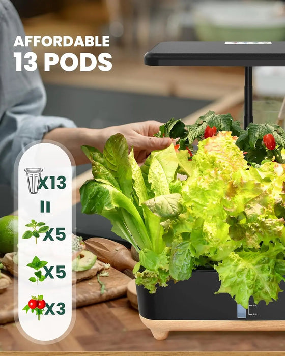 Enagua Mart Indoor Hydroponics Growing System - 13 Pods Hydroponic Garden Planter Kit