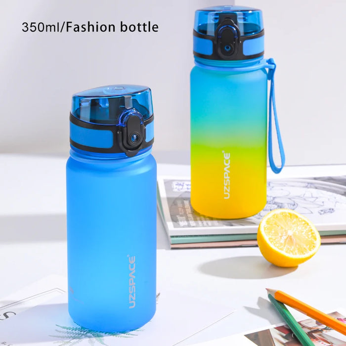 Enagua Mart 350ml Kids Water Bottle - Leakproof Tritan with Time Marker and Eco-Friendly Design