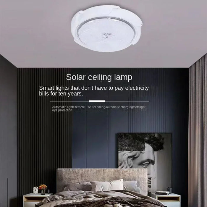 Enagua Mart Solar Lights for Indoor and Outdoor - Home Top Ceiling and Garden Pendant Light with Panel