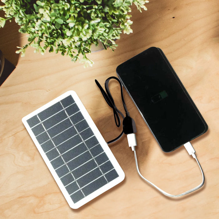 Enagua Mart 2W Polysilicon Solar Panel - USB Portable Travel Charger for Mobile Phones and Outdoor Power Supply