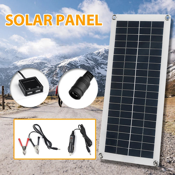 Enagua Mart Equipped with 40W Outdoor USB 5V Solar Flexible Panel – Ideal for RV, Camping, and Hiking Power Supply