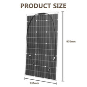 Enagua Mart 12V Flexible Solar Panel Kit - 100W/200W/300W Solar Panels with Controller for Boat, Car, RV, and Battery Charger - Enagua Mart