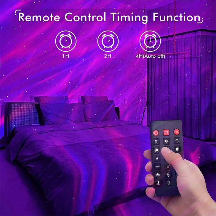 Enagua Mart Aurora Star Projector - Remote Control USB Rotating Night Light with Music & Party Mode