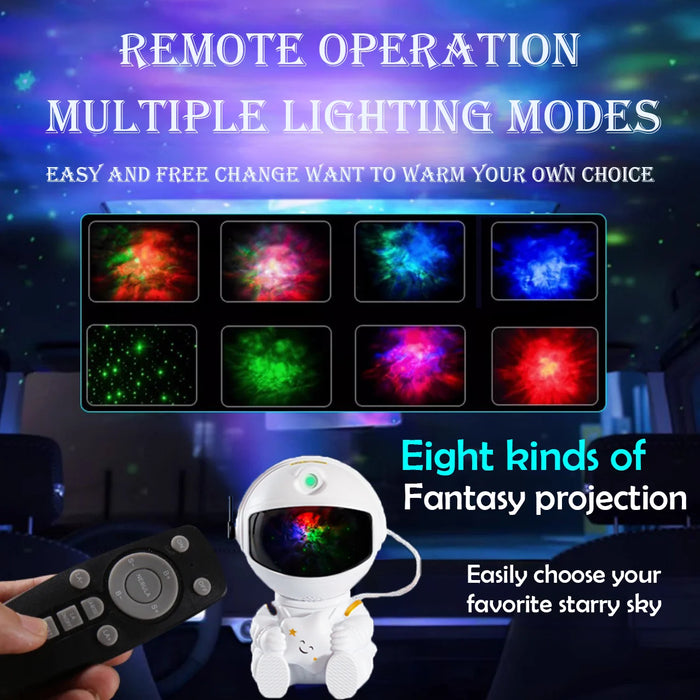 Enagua Mart Galaxy Star Projector Night Light - Astronaut Space Projector for Kids’ Room Decor