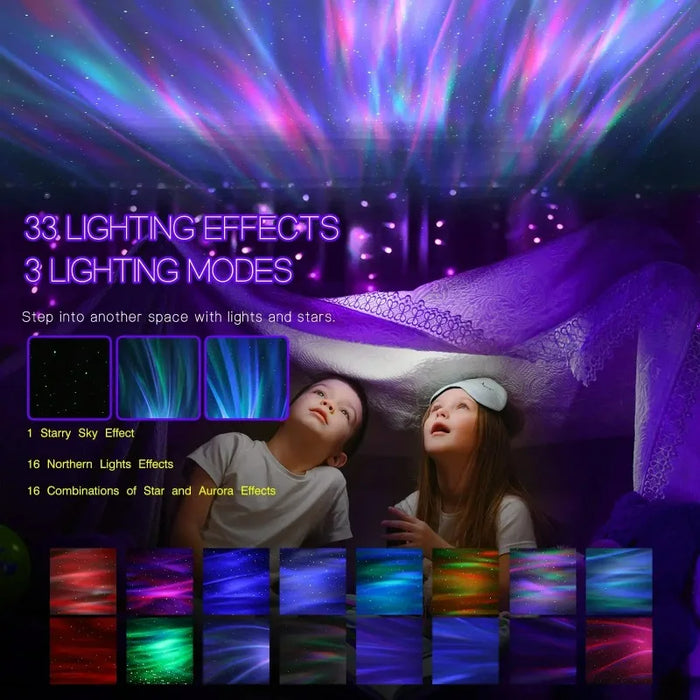 Enagua Mart Aurora Galaxy Projector Night Light - LED Star Nebula Projector with Remote Control & Bluetooth Speaker