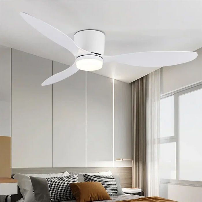 Enagua Mart Modern LED Ceiling Fan Light with Remote Control - Energy-Saving Decorative Light for Home