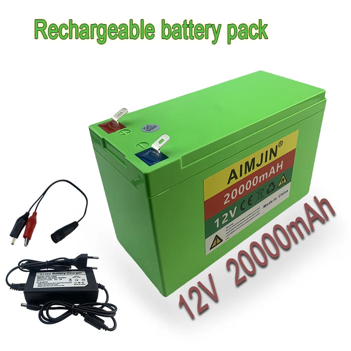 Enagua Mart 12V 18650 Battery Pack - 3S6P Lithium Rechargeable Battery for Outdoor and Solar Storage