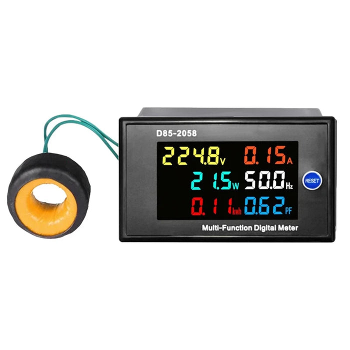 Enagua Mart Single-Phase Digital LCD AC Panel Meter - Voltage, Current, and Frequency Monitor