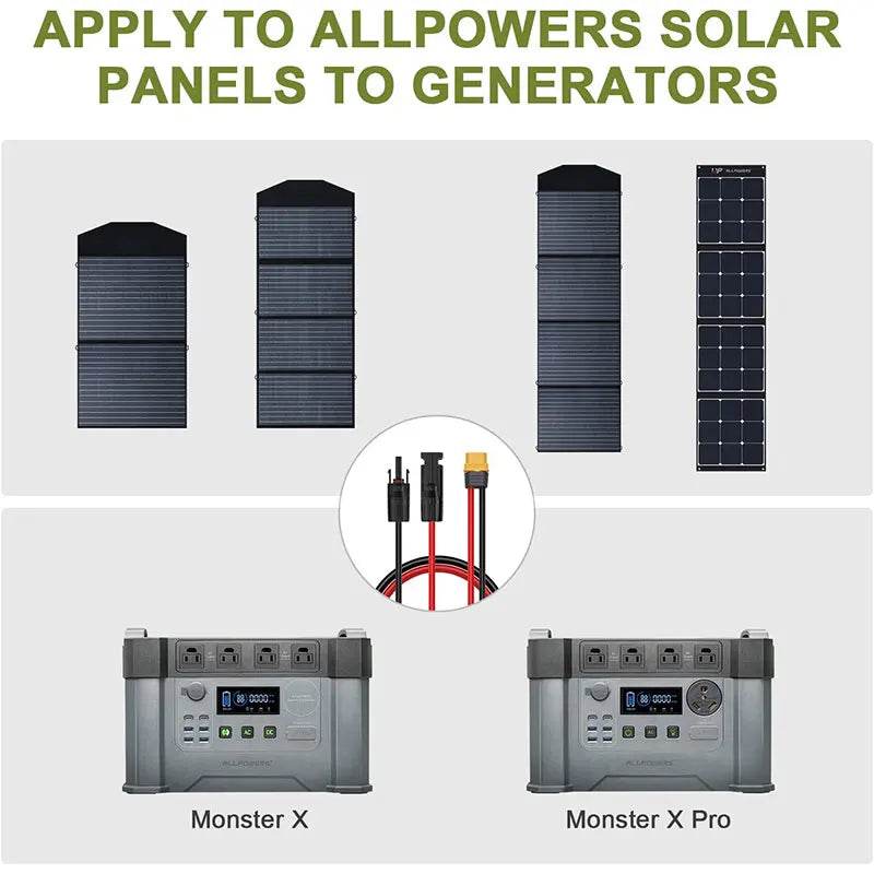 Enagua Mart Solar Panel Connector to XT60 - Charging Cable for Solar Generators - Enagua Mart