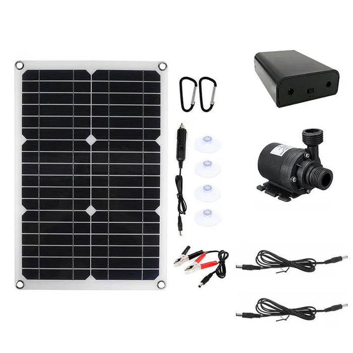 Enagua Mart 300W 800L/H Solar Panel Power Bank Water Pump Set - Ultra-Quiet Submersible Water Pump for Fish Ponds, Gardens, and Fountains