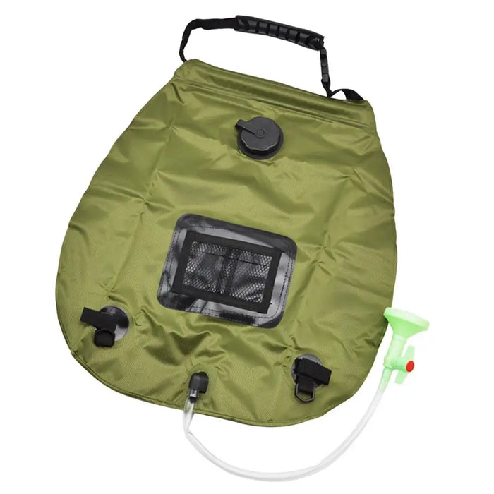 Enagua Mart Folding Solar Shower Bag - Heated Outdoor Camping Bathing Water Heater Pack with Pipe