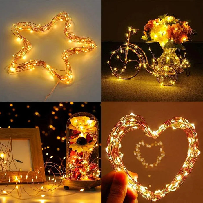 Enagua Mart LED Fairy Lights Copper Wire - 30 Meter 98ft USB Powered Christmas Decor