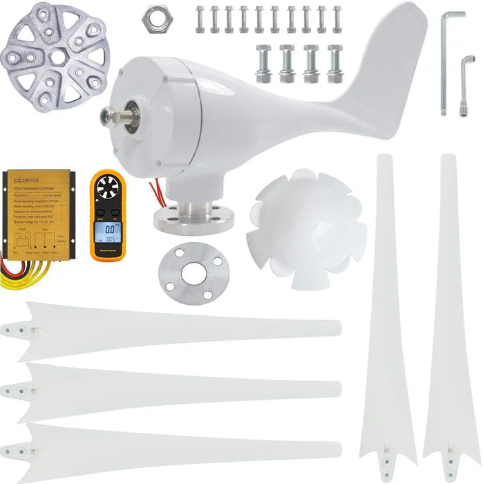 Enagua Mart Wind Turbine Generator Kit 400W - 12V with 5 Blade and Charge Controller