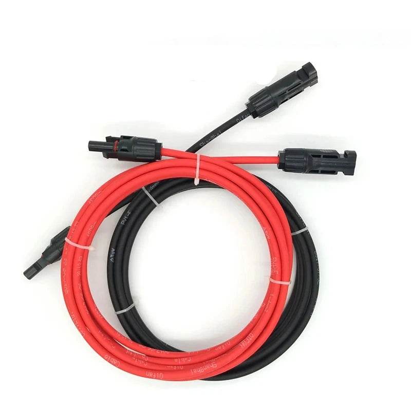 Enagua Mart 1 Pair Solar Panel Extension Cable - Copper Wire with Solar PV Connectors - Enagua Mart