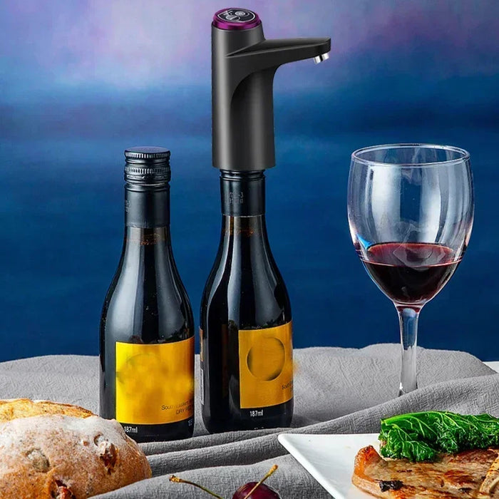 Enagua Mart Smart Electric Wine Dispenser Pump - Alcohol Separator, Adjustable Whiskey, Beer & Wine Pourer for Parties