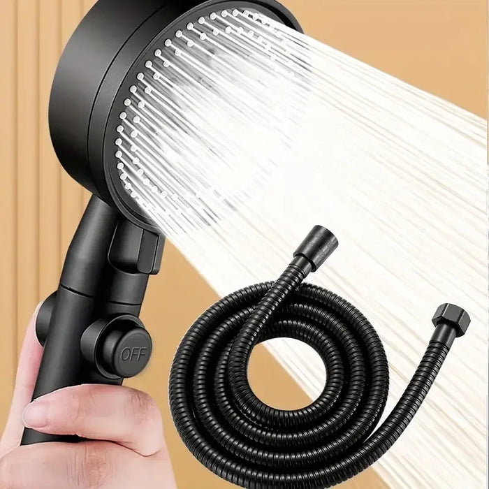 Enagua Mart 6-Modes High-Pressure Shower Head - On/Off Switch, 1.5M Hose and Holder Included