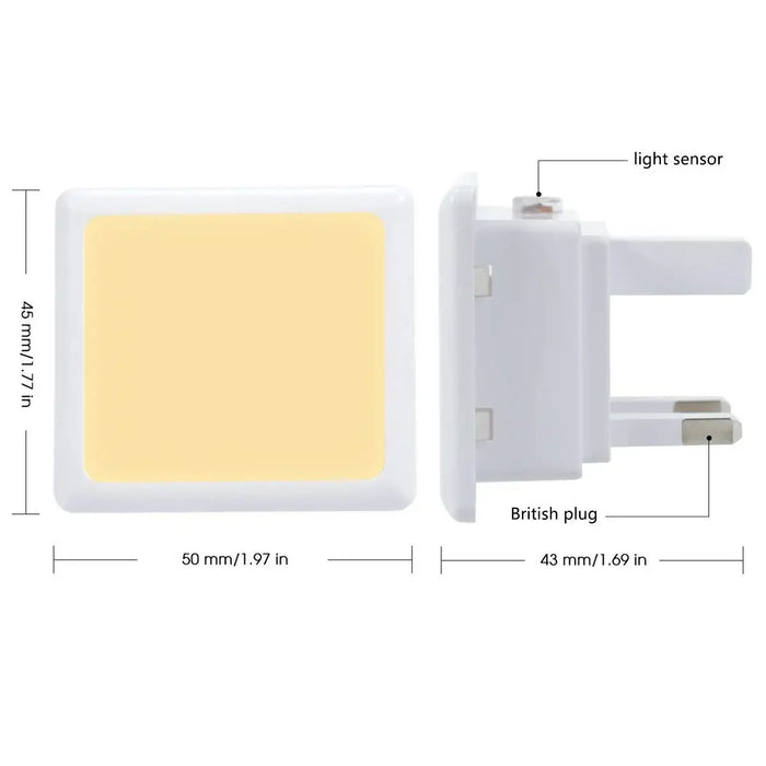 Enagua Mart Automatic LED Night Light - Energy Saving Plug-In Light with Daylight Sensor for Home and Office