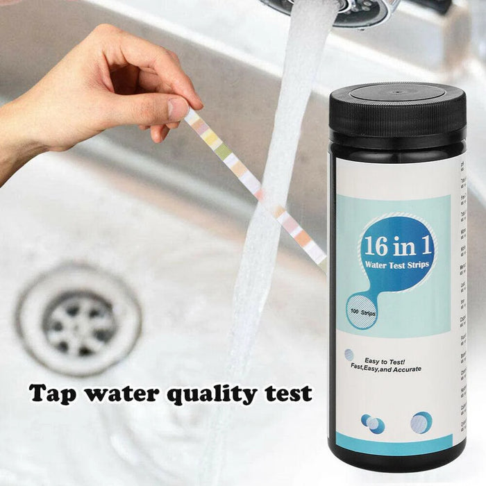 Enagua Mart 16-in-1 Drinking Water Test Kit - Water Quality Testing Strips for Home, Pools, and Spas