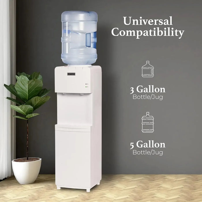 Enagua Mart Top-Loading Hot and Cold Water Dispenser - Includes Child Safety Features