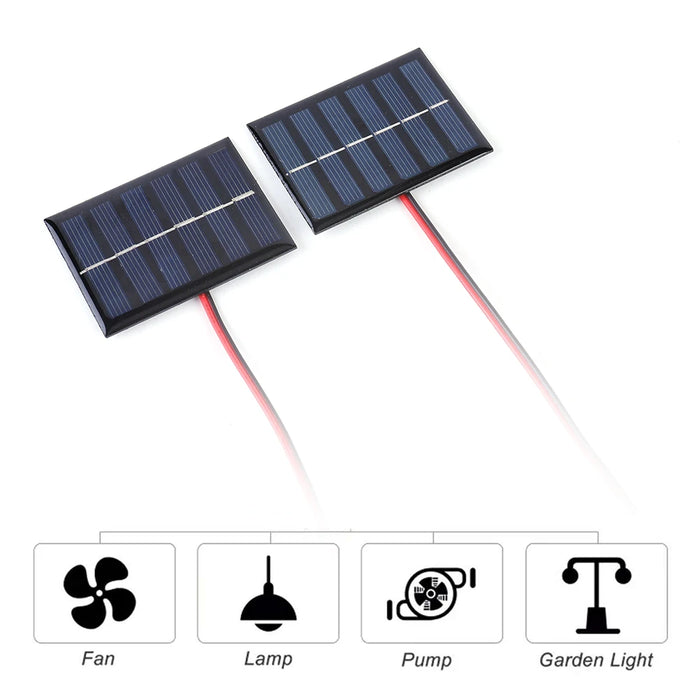 Enagua Mart Mini Solar Panel - 1W 3V 100mA Polycrystalline DIY Solar Charger