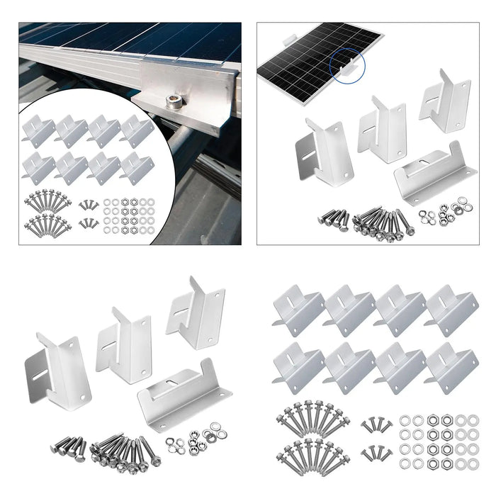 Enagua Mart Solar Panel Mounting Brackets - Z Bracket Replacement for Campers Off-Grid with Nuts and Screws