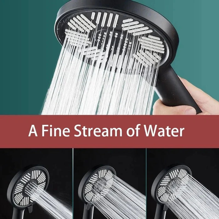 Enagua Mart 13cm Large Flow Supercharge Shower Head - 3 Modes High-Pressure Eco Rainfall Nozzle