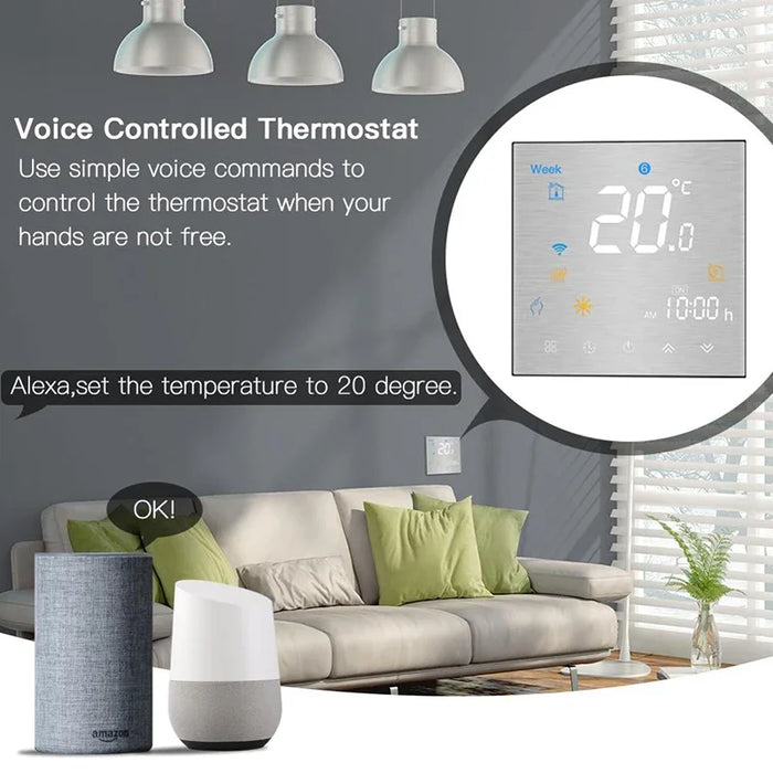 Enagua Mart Tuya Wi-Fi Smart Thermostat - Temperature Controller for Water and Electric Floor Heating, Water, and Gas Boilers