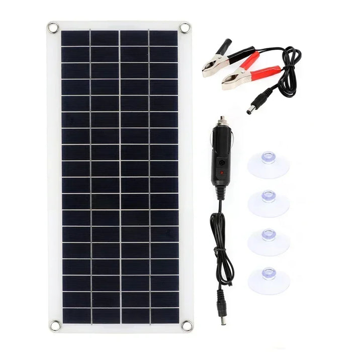 Enagua Mart 300W Flexible Solar Panel Kit - 12V Battery Charger with Dual USB and 10A-60A Controller