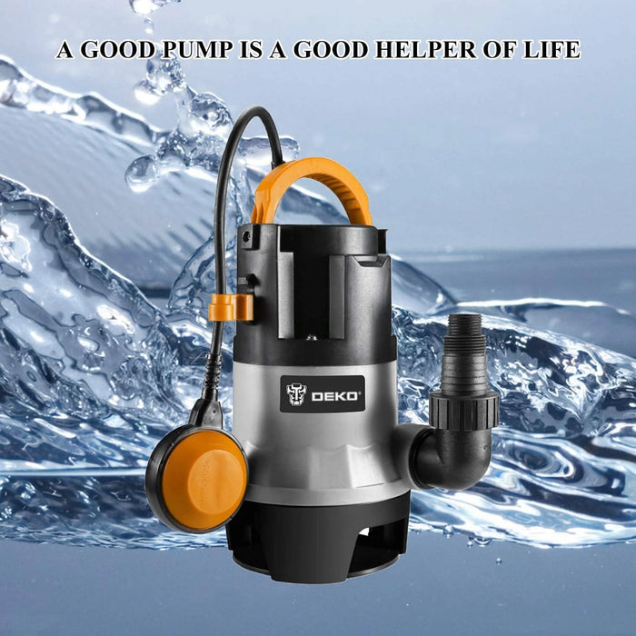 Enagua Mart DEKO 400W 1/2HP Water Pump - 1981GPH Submersible Pump for Cleaning Dirty Water, Pools, Ponds, and Drainage with Floating Switch