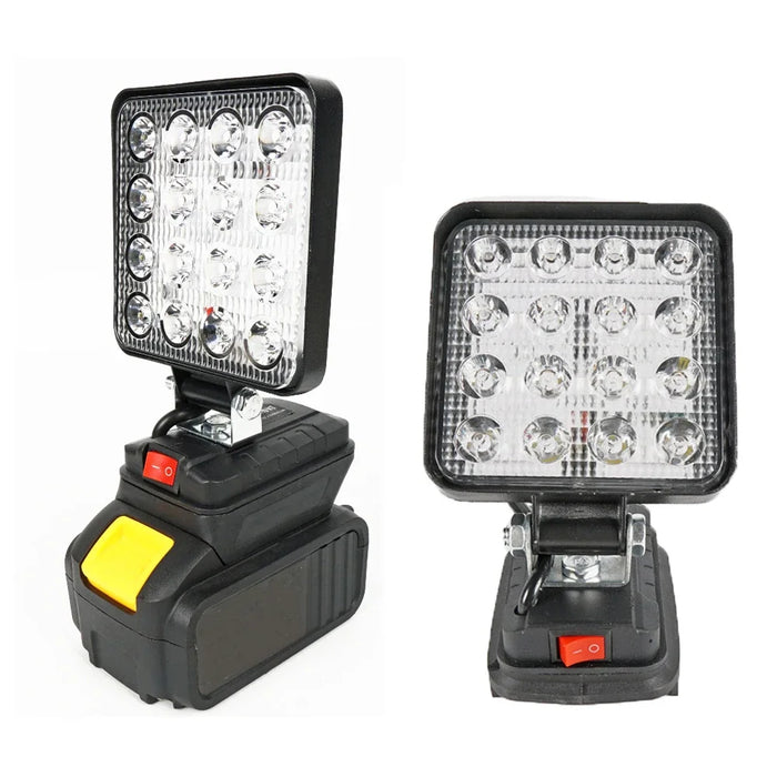 Enagua Mart 18V LED Work Light - Portable Floodlight for Makita, Dewalt, Milwaukee, Camping, and Emergency Use