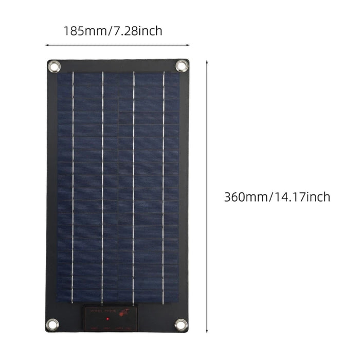 Enagua Mart Compact 10W Solar Energy Panel - Dual USB Ports Solar Charging Pad