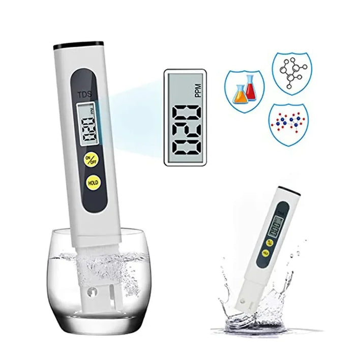 Enagua Mart Digital TDS Meter - Water Quality Tester for Drinking Water, Aquariums, Hydroponics, and Pools (0-9990 ppm)