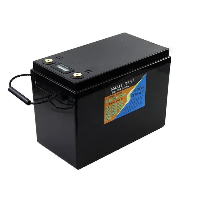 Enagua Mart LiFePO4 12V 310Ah Battery Pack - High-Power Rechargeable Battery with Display and Charger