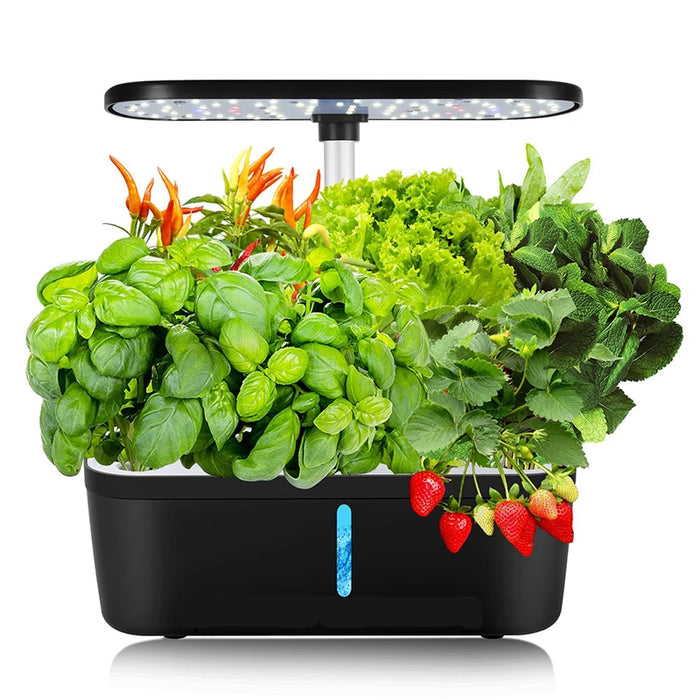 Enagua Mart 6 Plants Indoor Hydroponics System - Herb Planting Pot with LED Plant Lamp