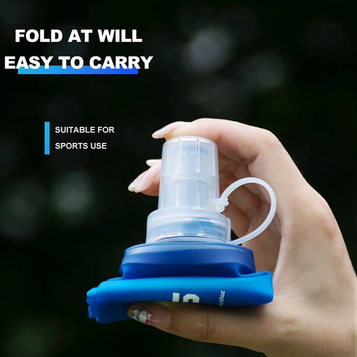 Enagua Mart Collapsible Silicone Water Bottle - 150ml/250ml/500ml Bite-Size for Running and Travel