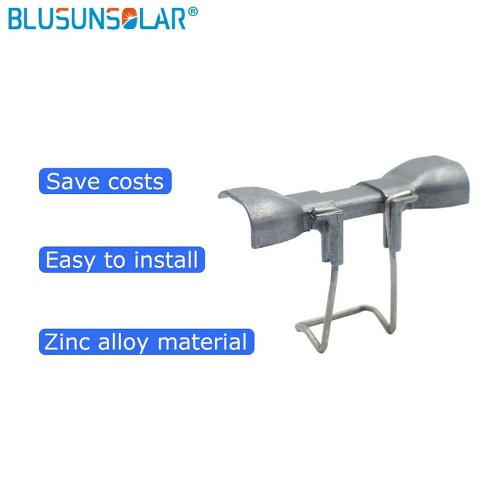 Enagua Mart Solar Panel Cleaning Clips - 10-Piece Aluminum Alloy Drainage Clips for Efficient Panel Maintenance