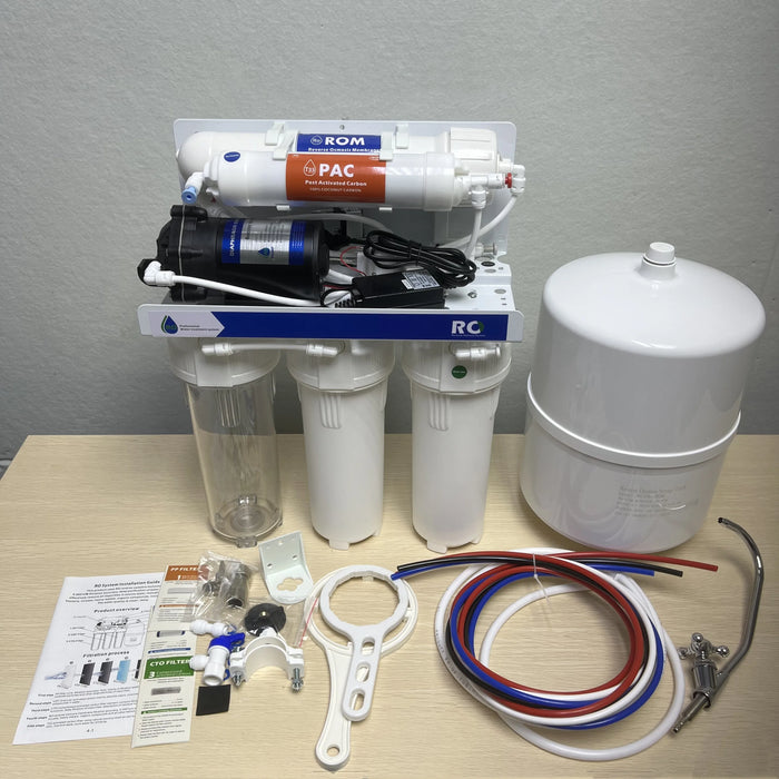 Enagua Mart Under Sink Alkaline Mineral RO Water Purifier - Reverse Osmosis Filtration System for Home