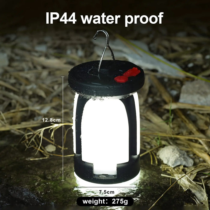 Enagua Mart High Power Solar LED Camping Lantern - 4500mAh Rechargeable Emergency Power Bank